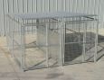 Heavy Duty 2-Run Dog Kennel 5'x10'x6' Fight Guard and Roof