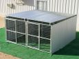 Heavy Duty 2-Run Dog Kennel 6'x12'x6'H 3 Sides Plus Roof