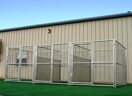 Heavy Duty 3 Run Dog Kennel 6x8x6 Wfight Guard Dividers