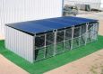 Heavy Duty Dog Kennels 4-Run 6'x12'x6' Shed Row Style Roof Shelter