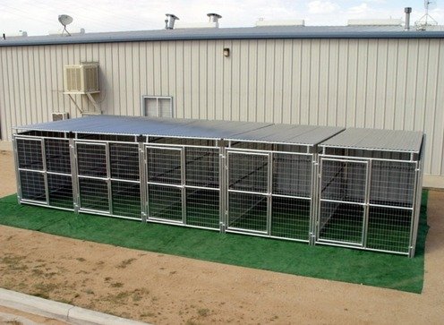 Heavy Duty Dog Kennel 5-Run 6'x12'x6' Shed Row Style Roof 