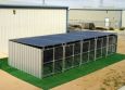 Heavy Duty Dog Kennel 5-Run 6'x12'x6' Shed Row Style Roof Shelter