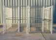 Dog Kennel 2 Run 5'x10'x6'H Heavy Duty Steel Construction