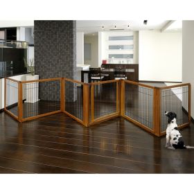 Convertible Elite Pet Gate 6 Panel Dog Pen Room Divider