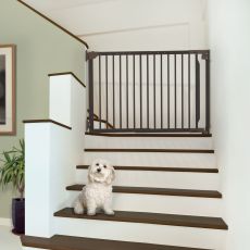 Expandable Walk-Thru Pet Gate by Richell Bamboo R94182