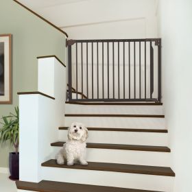 Expandable Walk-Thru Pet Gate by Richell Bamboo R94182