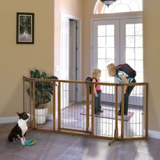 Premium Plus Pet Gate with Door Extra Wide R94904