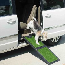 Natural-Stepâ„¢ Pet Ramp with Poly Grass for Dog Comfort
