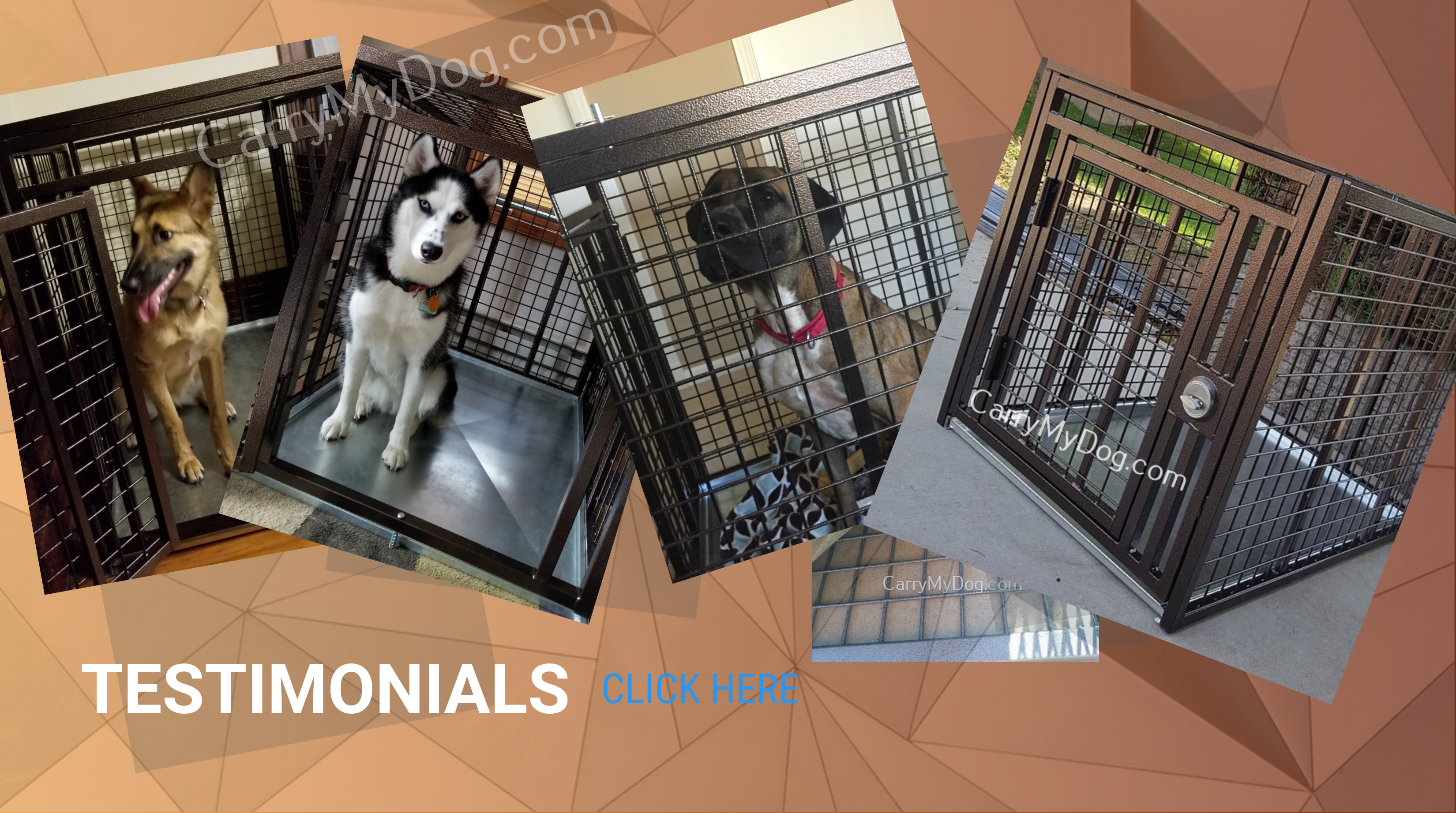 Testimonials for Xtreme Heavy Duty Dog Crates Banner