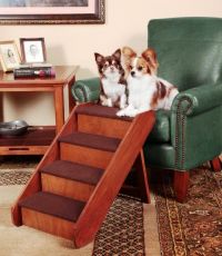 Deluxe PupSTEP Wood Stairs for good Dog Health by Solvit (SELECT DELUXE STAIR SIZE: LARGE)