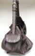 Leather Dog Sling with Nickel Clusters, Studs & Eyelets