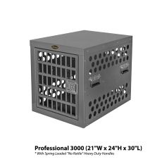 Heavy Duty Dog Crate Escape Proof Zinger Pro Series (SELECT PRO SERIES CRATE SIZE: PROFESSIONAL 3000  30L X 21W X 24H PR3000-2-FD)