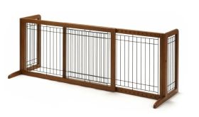 Freestanding Pet Gates by Richell Small & Large Sizes (FREESTANDING PET GATE: Freestanding Pet Gate Large Autumn Matte 39.8″ – 71.3″ x 17.7″ R94136)