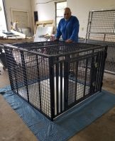 Giant Heavy Duty Dog Crate Escape Proof Indestructible Steel (SELECT GIANT CRATE SIZE: 48 X 48 X 36H  MAXI LARGE GIANT SQ)