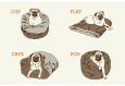 3-in-1 Snuggle Beds for Dogs - Burrow Bed / Mat / Bolster Bed
