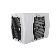 ROUGH TOUGH KENNELS AFFORDABLE DOG KENNEL (SELECT PLASTIC DOG CRATE SIZE: INTERMEDIATE DOUBLE DOOR RIGHT SIDE ENTRY)